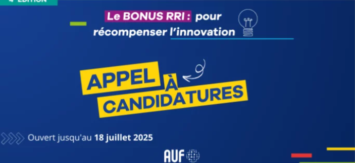 Bonus RRI 2025 : Appel à candidatures pour jeunes innovateurs